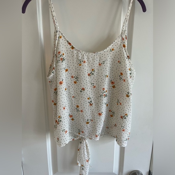 LUSH Parina Tie Front Crop Cami Blouse Size Large - Picture 5 of 5